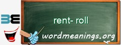 WordMeaning blackboard for rent-roll